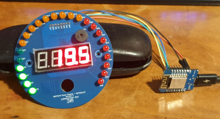 Wifi LED CPM Display for Displaying Radmon.org Station Count