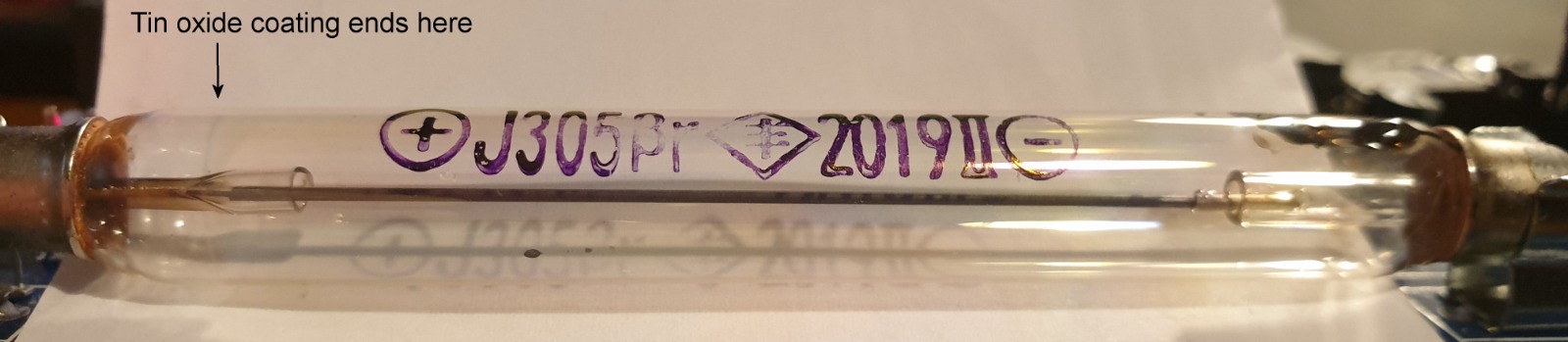 J305βγ GM tube light sensitivity to UV