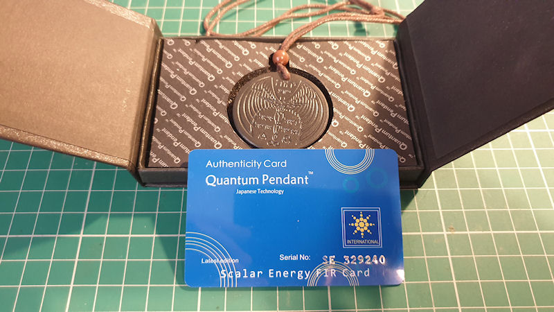 Radioactive Thorium Reconstituted Stone Pendant - Negative Ion Energy Ju-Ju Pt1.1