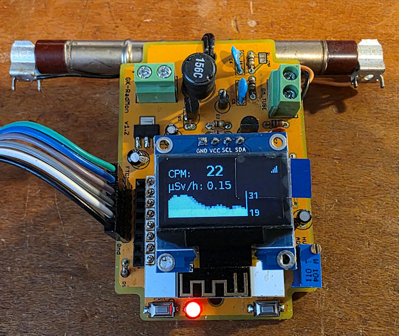 Modifying the GK Radmon Geiger counter to run ESPGeiger firmware